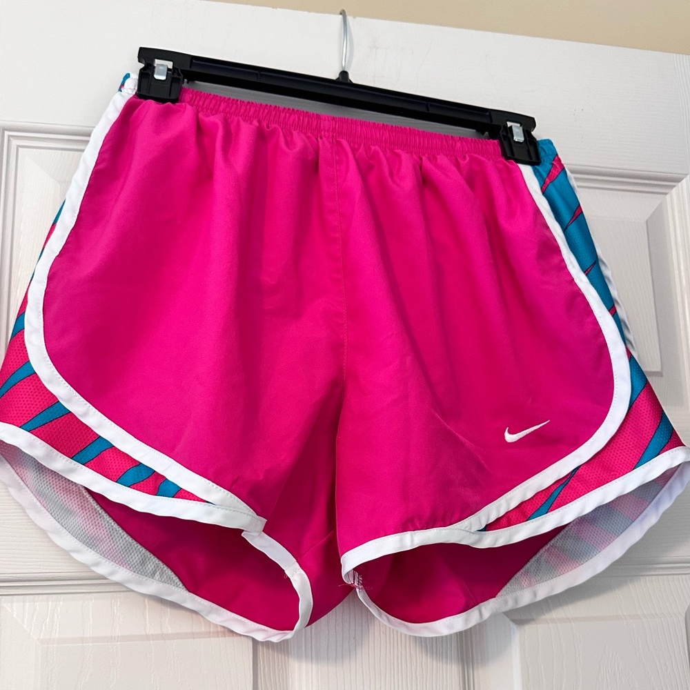 Nike Tempo Shorts SZ Small Pink White Trim Running Dri-Fit Lined Shorts